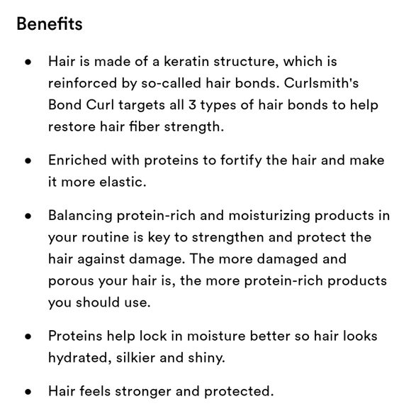 CURLSMITH STRENGTH RECIPE BOND CURL REHAB SALVE. - Picture 8 of 10